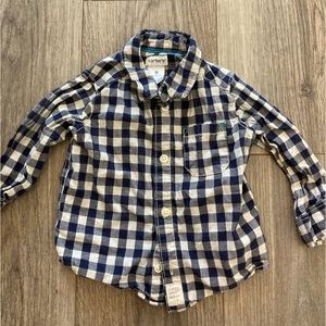 Carters Plaid Button up size 9 months